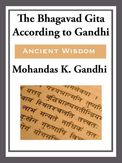 Cover image for The Bhagavad Gita According to Gandhi